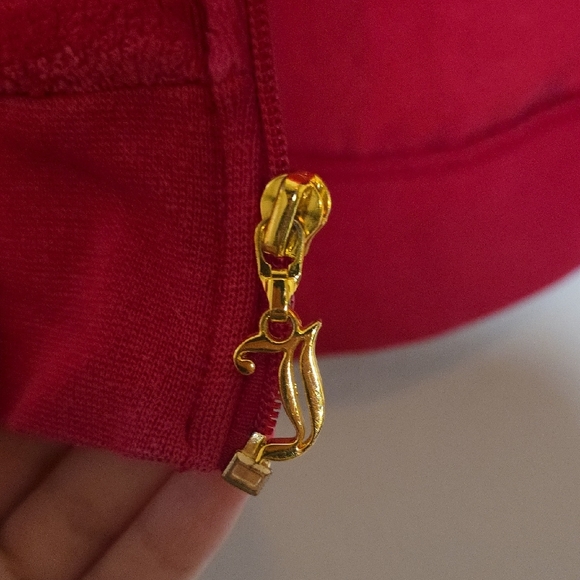 Juicy Couture Hot Pink Velour Hoodie with Crown Design Y2k - Picture 2 of 4